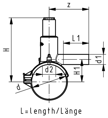 Электросварная седелка — моноблок Georg Fischer d110х63 SDR11