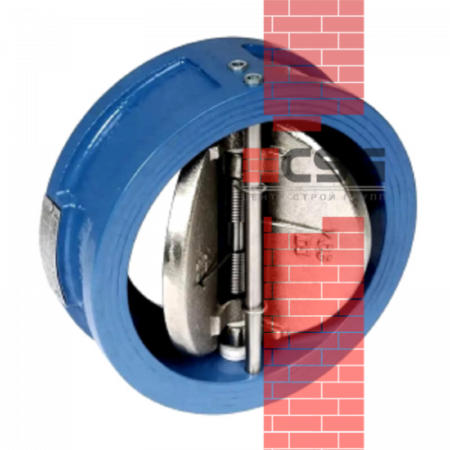 Клапан обратный чуг двухстворчатый Ду350 Ру16 межфл створки чугун, DN 350