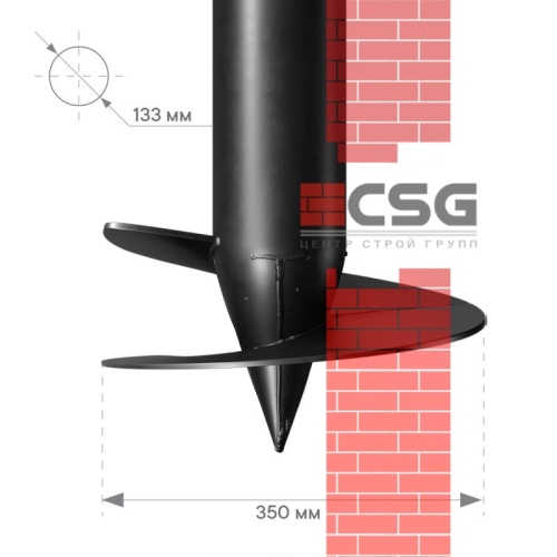 Свая винтовая СВСН-133/350/2500 по выгодным ценам в Владимире.